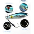 thumbnail image 4 of BLUEWING Fishing Lures Saltwater Fishing Lures Vertical Jigs for Saltwater Fish, Slow Fall Pitch Fishing Lures with Hook, 300g Blue, 4 of 7