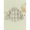 thumbnail image 4 of Arvbitana Kids Baby Boys Girls Casual Flannel Shirts Contrast Color Long Sleeve Button Jacket Toddler Casual Lapel Cardigan Fall Winter Outerwear 6M 12M 18M 24M 2T 3T 4T, 4 of 8