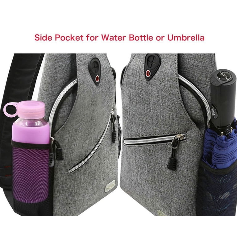 Polyester Sling Backpack Adjustable Strap 4 Pockets Daypack Travel Hiking Sling Backpack Small Hiking Daypack for Women Men Crossbody  main image 3