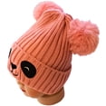 thumbnail image 5 of Loonyx Baby and Toddler Panda Knit Winter Beanie Hat with Ears, Pink, 6 Months - 3 Years Old, 5 of 9