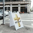 thumbnail image 5 of A-frame Sidewalk Got Jesus 24" x 36" Double Sided A-Frame Sidewalk Sign, Includes 2 Installed Vinyl Decals | Foldable Portable White Signicade Sandwich Board Signs, 5 of 5