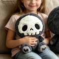 thumbnail image 4 of Halloween Skeleton Sloth Decor Plush Doll for Gothic and Spooky Home Accents - 8.7 Inch Soft Toy for Halloween Party and Indoor Decoration, 4 of 5