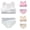 Mixed Color 3pcs-C, variant on LYMAYTER Girls Lightweight Breathable Cotton Training Bra Set Elastic Soft Everyday Underwear