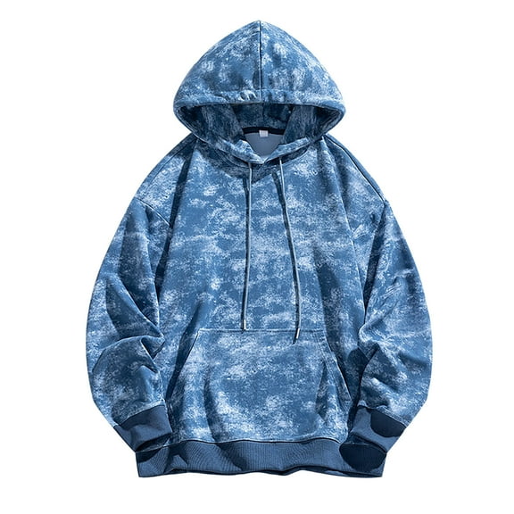 Camo Sweatshirt Men 2025 Winter New Trendy Pullover Hoodie Long Sleeve Loose Fit Hiking Camouflage Mens Sweatshirts Size-L