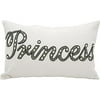 Luminescence Silver Grey Beaded Princess Pillow
