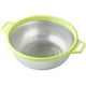 thumbnail image 1 of Colador de acero inoxidable con asa y patas, colador grande de metal verde para pasta, espaguetis, bayas, verduras, frutas y fideos, 1 of 1