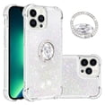 thumbnail image 1 of Funda para iPhone 13 Pro Max con Brillo Líquido Flotante, Purpurina, Parachoques y Anillo Giratorio Soporte, 1 of 5