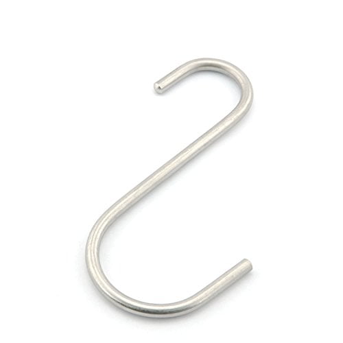 6 Pack 5.25 Inch Heavy Duty Solid Stainless Steel S Hook S Shape Durable  Hanging Hooks for Heavy Items Tools, Auto Parts, Bicycle, Tires, Hoses.