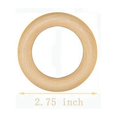 thumbnail image 4 of 50 Pcs Natural Wood Rings 70mm Unfinished Macrame Wooden Ring Wood Circles for DIY Craft Ring Pendant Jewelry Making, 4 of 5