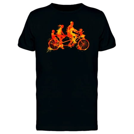 Family On Tandem Bike Icon Tee Men's -Image by (Best Family Hikes In Nh)