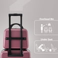 thumbnail image 3 of Carry-on Luggage 20 Inch Front Open Luggage Lightweight Suitcase with Front Pocket, USB Port and 1 Portable Carrying Case, Rose Gold, 3 of 9