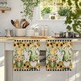 thumbnail image 4 of Sunflower Gnomes Kitchen Towels Set of 4, Spring Farmhouse Vintage Daisy Floral Leaf Absorbent Dish Towels for Kitchen, Microfiber Hand Towel, Quick Drying Tea Towel for Cleaning Dishcloths, 4 of 7