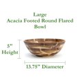 thumbnail image 2 of Lipper International Footed Flared Bowl, Large, Brown, 2 of 8