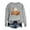 Gray, variant on Women's Halloween Sweatshirts Pumpkin Print Sweatshirt Cute Graphic Crewneck Sweatshirt Funny Long Sleeve Tops Basic Pullover for Spring Autumn Winter Orange S