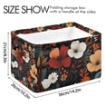 thumbnail image 4 of Yayeee Canvas Storage Basket with Handles for Shelves Fabric Bins Closet Organizer, Red Flowers Pattern, 4 of 8