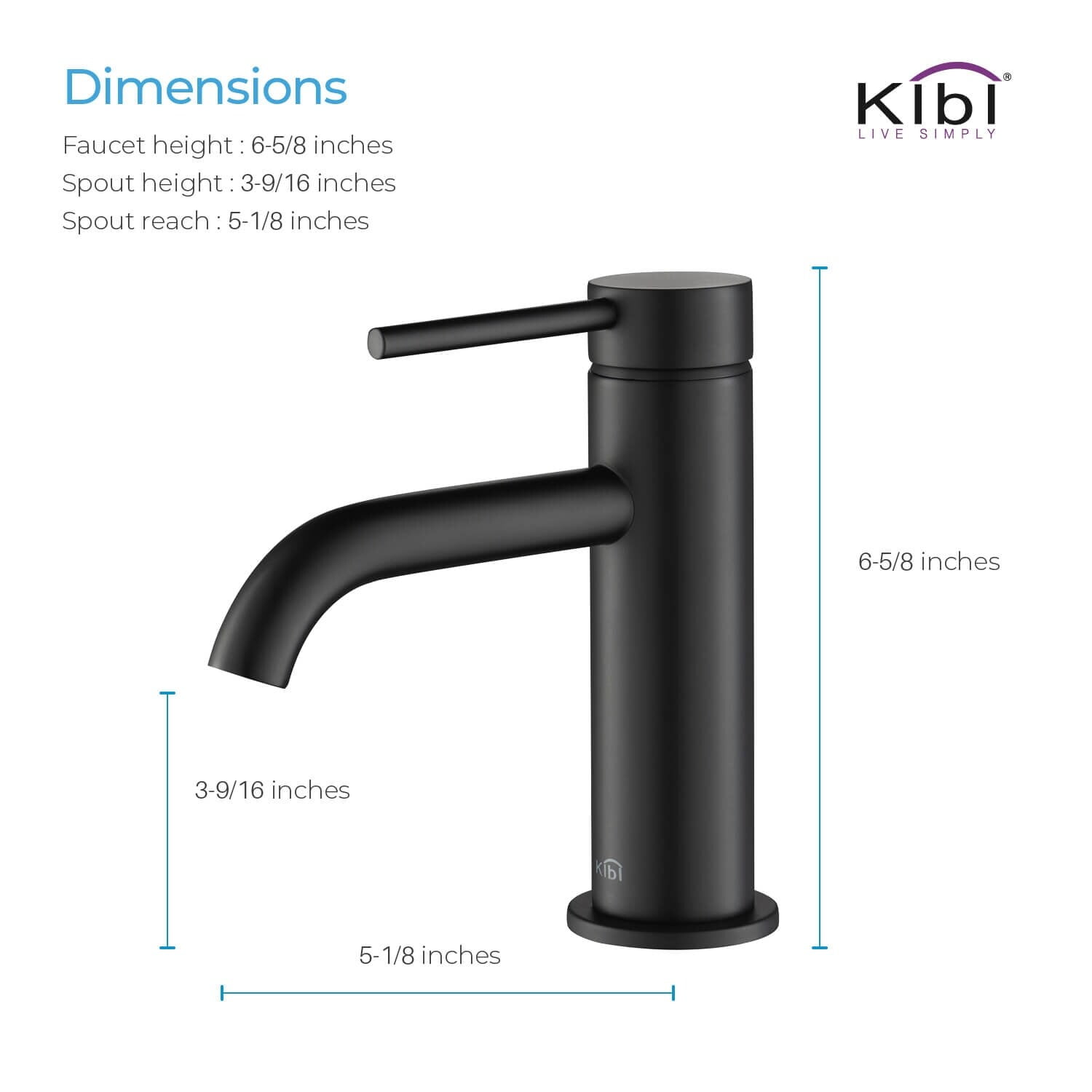Kibi Circular Single Handle Bathroom Vanity Sink Faucet