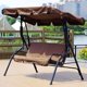 thumbnail image 4 of Matsuzay Kit de toldo columpio a prueba de agua Cobertura de silla columpio para jardín al aire libre Verde Jardín y Patio Marrón, 4 of 6