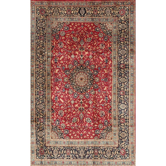 Ahgly Company Indoor Rectangle Traditional Saffron Red Medallion Area Rugs, 2' x 4'