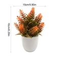 thumbnail image 2 of Artificial Plants Potted - Orange Fall Faux Flowers - 6.3in, 0.11lb Plastic Small Bonsai for Indoor Decor for Mother's Day, 1-Pack, 2 of 6