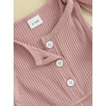 thumbnail image 6 of Jxzom Toddler Baby Girl Sleeveless Jumpsuit Solid Ribbed Knitted Tank Romper Shorts Overalls 6M 12M 18M 2T 3T 4T One-Piece Summer Clothes, 6 of 8