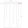 thumbnail image 3 of Home Soft Things 3 Piece Ogee Kitchen Curtain Set - White - 56" x 20" & 28" x 36", 3 of 7