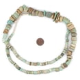 thumbnail image 2 of The Bead Chest Ancient Amazonite African Stone Beads #8626 15mm Mali Green Cylinder Gemstone Large Hole 36 Inch Strand Handmade, 2 of 3