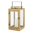 thumbnail image 7 of Lanterns Decorative - 18in Acacia Wood Lanterns Decorative with Flameless Pillar Candles, Decorative Lanterns for Home Decor, Indoor Outdoor, Front Porch, Garden, Farmhouse Style, 7 of 7