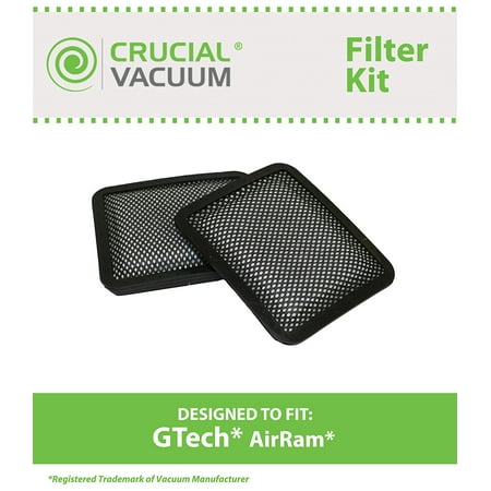 Gtech AirRam Washable & Reusable Filter Kit Fits Gtech AirRam High-power Cordless Vacuum Cleaner, Designed & Engineered by By Crucial