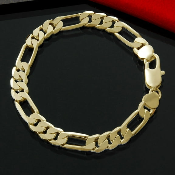 Xinyolin Men's Hip Hop Bracelet Chain - Electroplating Bright Luster Bangle Gift