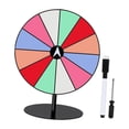 thumbnail image 3 of yuksok Tabletop Prize Turntable Set Prize Turntable with Erasable Pen Lucky Draw Roulette Wheel for Pub Party Promotional Activities SquareBaseLightColor, 3 of 9