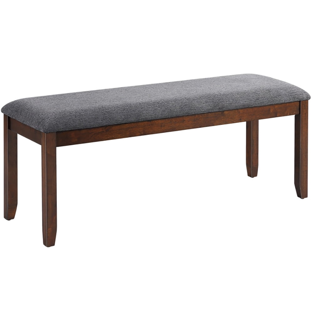 Finihen Upholstered Dining Bench, Entryway Bench, Upholstered Entryway Bench Footstool with Wood Legs Tufted, for Living Room, Bedroom, Entryway, Grey