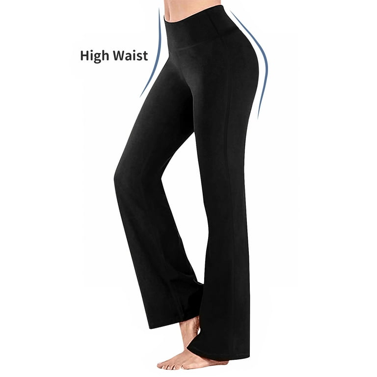 Bootcut Yoga Pants for Girls Size 11-12 Years Old Black Flare