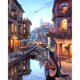 thumbnail image 5 of Barco City Nightfall Pintura al óleo para sala de estar Dormitorio Hogar Montado en la pared Colorido DIY Pintura digital en lienzo seitruly HA5644-00B, 5 of 6