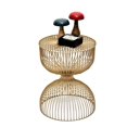 thumbnail image 4 of Cresta Modern Round Wire Accent Table, Gold Metal Hourglass Side Table, Cage Design, Art Deco End Table for Living Room, Bedroom and Home Decor, 4 of 4
