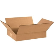 Box Partners Flat Corrugated Boxes 12" x 9" x 2" Kraft 25/Bundle 1292