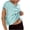 Light Blue, variant on Women Wrap V Neck Sleeveless Crop Top Backless Casual Workout Tee Open Back Athletic Yoga Gym Shirt, Blue M