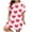 Brown, variant on Womens Nightgowns Plus Size Casual Sleep Dress Women's Plus Heart Print Short Sleeve Round Neck Medium Stretch Loose Nightdress Valentine's Day Nightdress