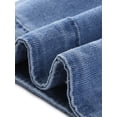 thumbnail image 5 of Agnes Orinda Plus Size Denim Vest for Women Y2K Button Down Tops Cap Short Sleeve Jean Jacket Streetwear Light Blue 3X, 5 of 6