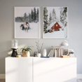 thumbnail image 4 of Póster estético de decoración navideña, carteles e impresiones de alce de bosque de invierno de Navidad, decoración nórdica para el hogar, arte de pared, pintura en lienzo, 4 of 4