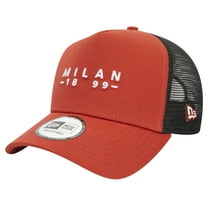 Men's New Era Brown AC Milan 9FORTY A-Frame Trucker Adjustable Hat