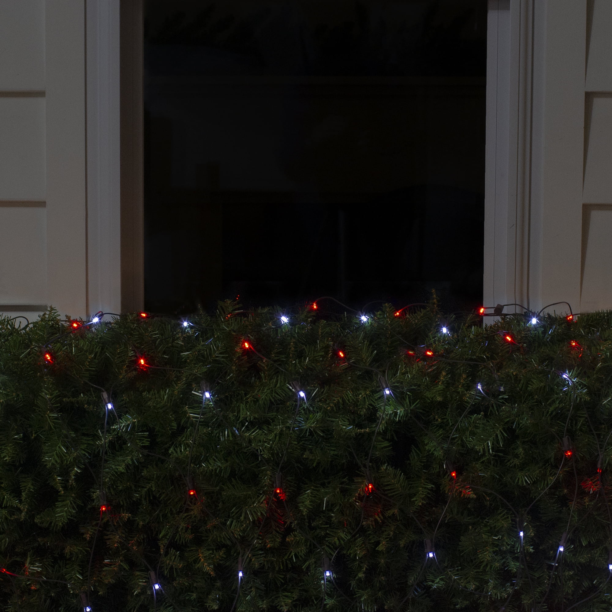 Northlight LED Wide Angle Net Style Tree Trunk Wrap Christmas Lights - 4' x 6' - Red and White -