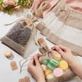 thumbnail image 3 of 1set 25pcs Burlap Packing Pouches Drawstring bag with Organza Visual Window for Valentine Birthday Wedding Party Candy Wrapping Tan 23.2x16.2x0.2cm Mixed Color, 3 of 5