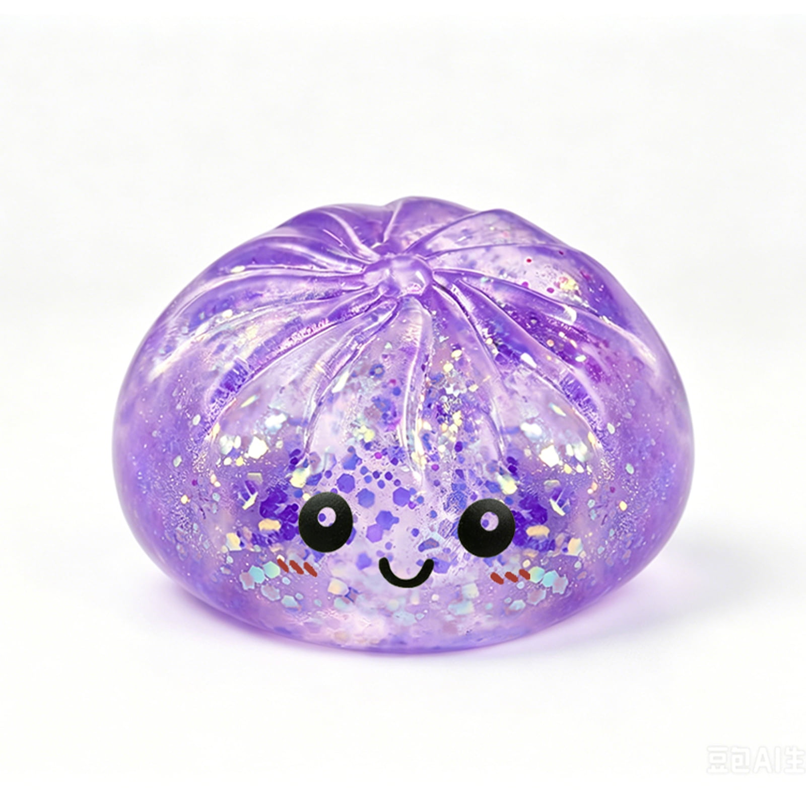 Glitter Dumpling Squishy, Squishy Dumpling Toy, Cute Stress Balls Fidget Sensory Toys, Stocking Stuffers with Food Steamer Stretchy Desk Toys