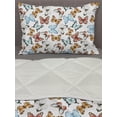 thumbnail image 3 of Butterfly Comforter & Sham Bedding Set, Various Colorful Butterflies Watercolor Style Wild Nature Bohemian Design Print, 3 pcs Duvet Set Microfiber Filling Quilt, 5 Sizes, Multicolor, by Ambesonne, 3 of 4
