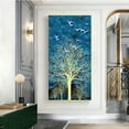 thumbnail image 2 of 1pc Frameless Golden Tree Of Life Canvas Poster Print Modern Abstract Gold Leaf Wall Art Painting Nordic Living Room Decoration Picture Cuadro, No Frame, 2 of 5