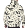 thumbnail image 7 of Wukai Vintage Moon Fox Print Men Hoodies Fleece Sweatshirts Long Sleeve Sweaters Pullover Fall Outfits Winter Clothes-3X-Large, 7 of 7