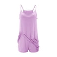 thumbnail image 6 of HAOTAGS Girls Racerback Dresses,Solid Pocket Playsuit V-Neck Tween Halter Sleeveless Tank Dress Purple 13-14, 6 of 9