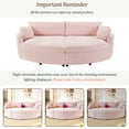 thumbnail image 6 of Euroco Oversized Double Chaise Lounge Sofa 102.3" Sofa Bed Upholstered Loveseat Sofa Couch with Deep Seat and USB Ports for Living Room, Pink, 6 of 9