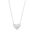 thumbnail image 1 of Kendra Scott Collier Pendentif à Longueur Ajustable Ari Heart pour Femmes, Bijou de Mode RHODIUM - Nacre Ivoire, 1 of 2