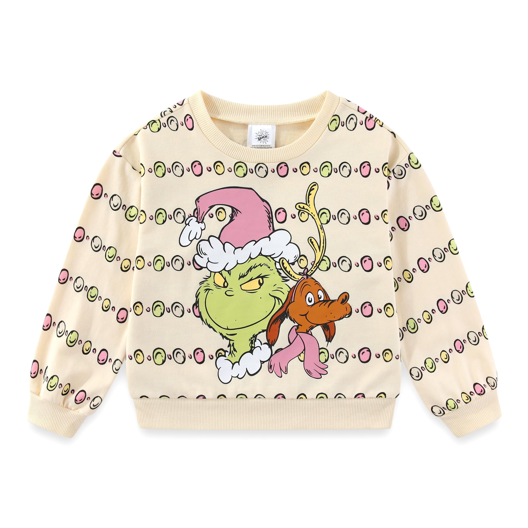 Dr. Seuss Grinch Santa Hat Sweatshirt and Pants Set (Girls), 3 Piece Set, Sizes 4-6X